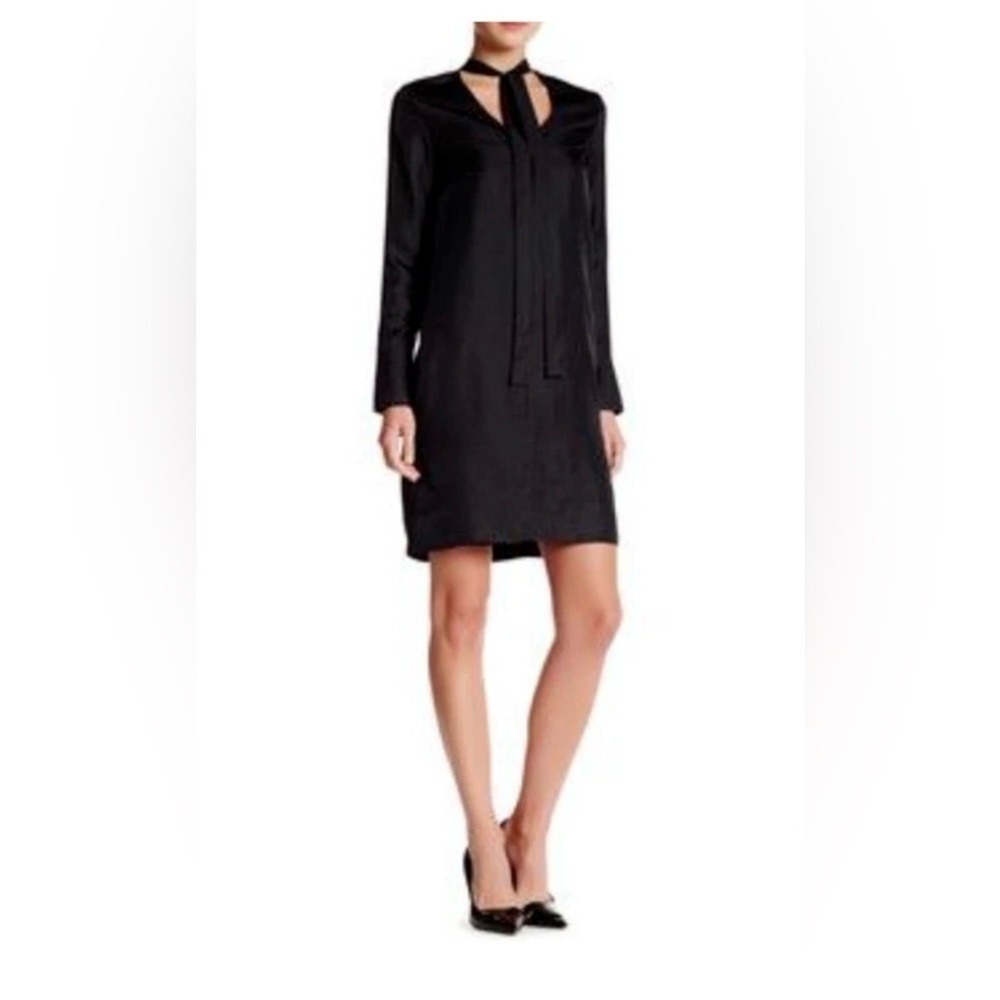 Rag & Bone Black Long Sleeve Halter Sheath Dress